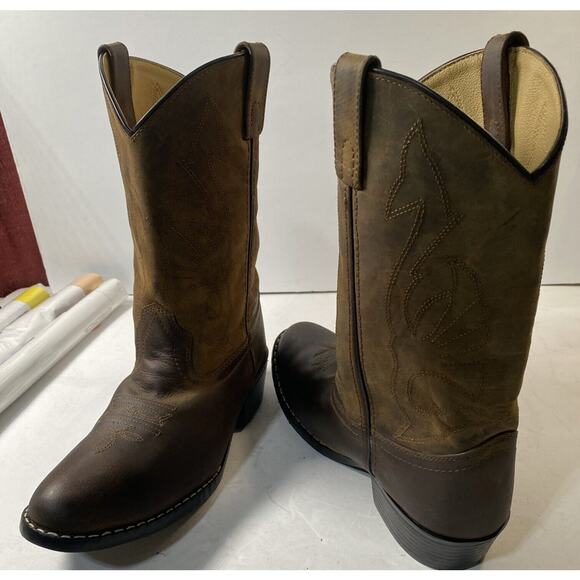 Masterson Boot Co Women's Western Cowboy Boots Sz 6 Brown Leather RB2000Y - Picture 5 of 8